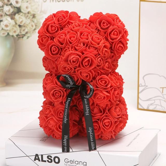 Teddy Bear Made of Roses (25cm)