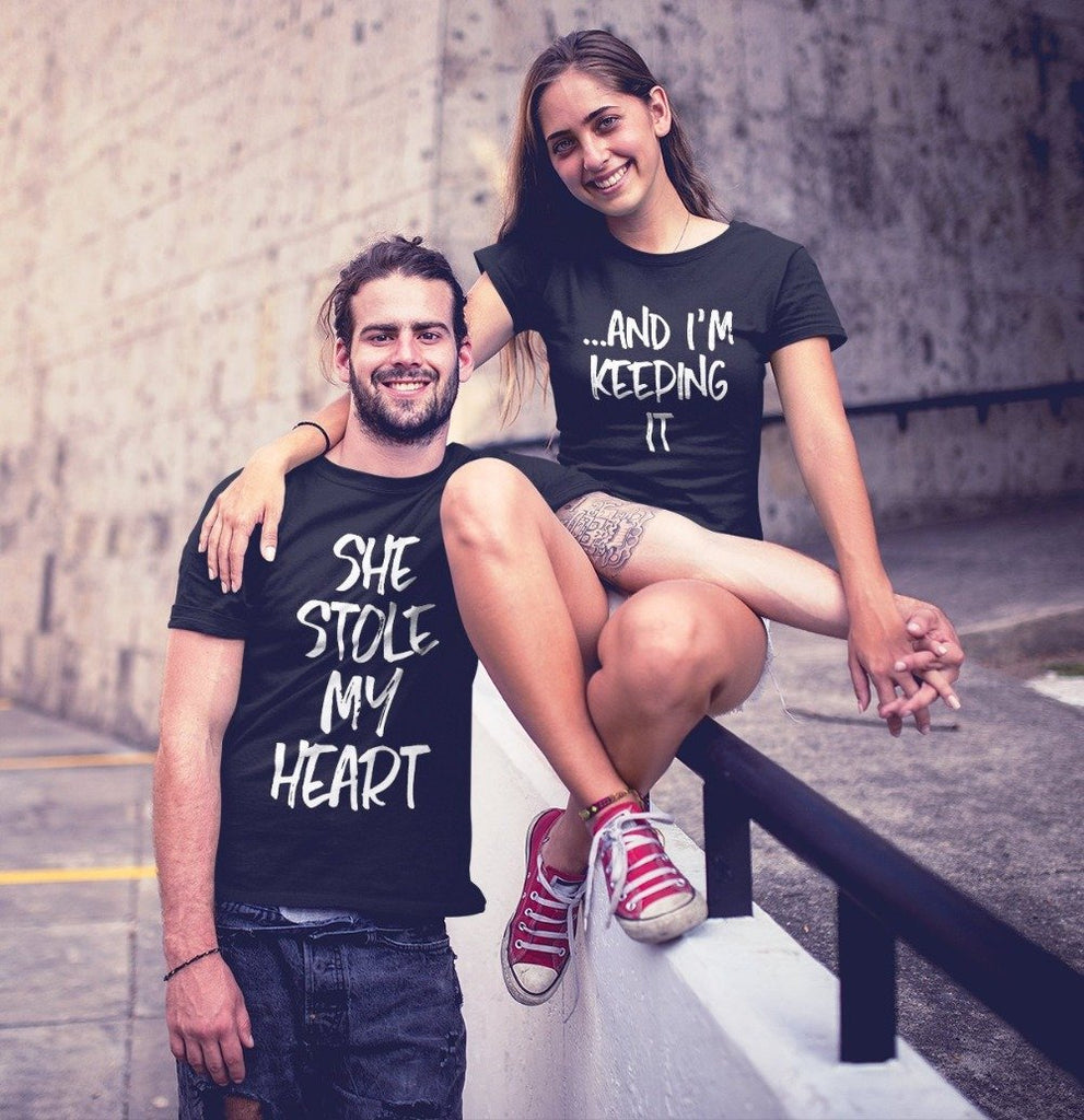 Stole my heart couple shirts