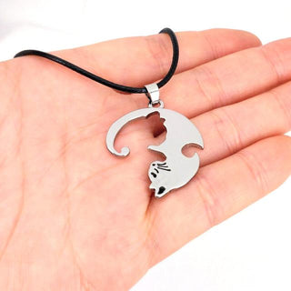 Couple cat necklace